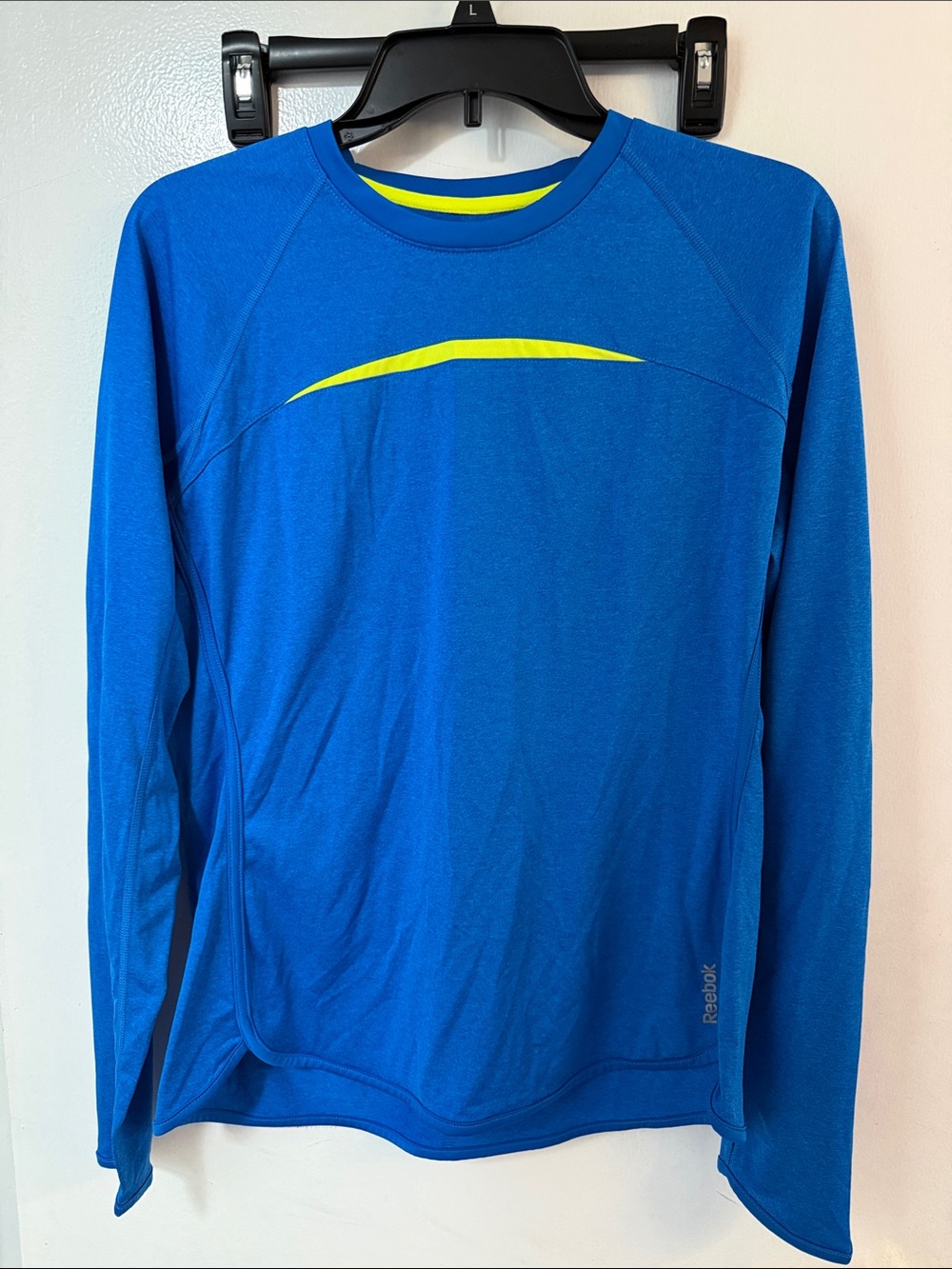 Reebok Woman’s Long-Sleeve Running long sleeve top in Blue and Yellow